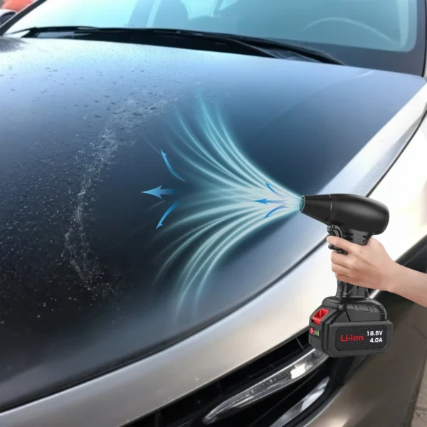 AD46 Powerful Violent Fan blows away water from the car cover